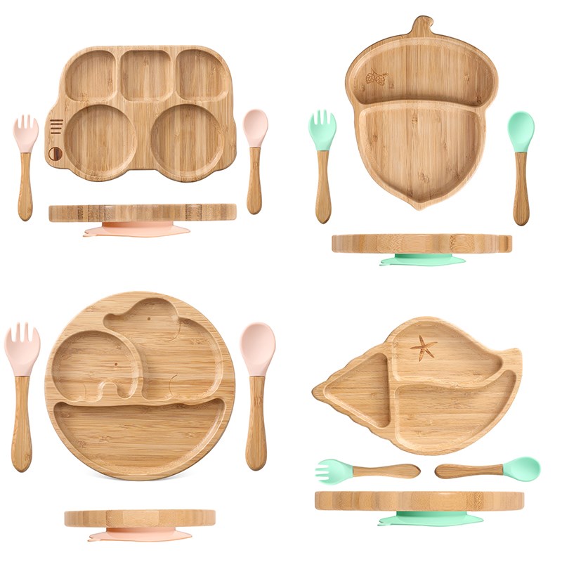 Baby Food Menu - Baby Fütterung Geschirr Set Silikon Gabel